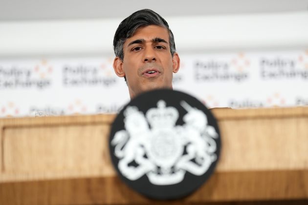 Rishi Sunak delivers a speech on national security at the Policy Exchange.