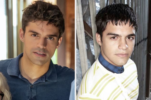 Sean Teale in Mother Of The Bride (left) and Skins (right)