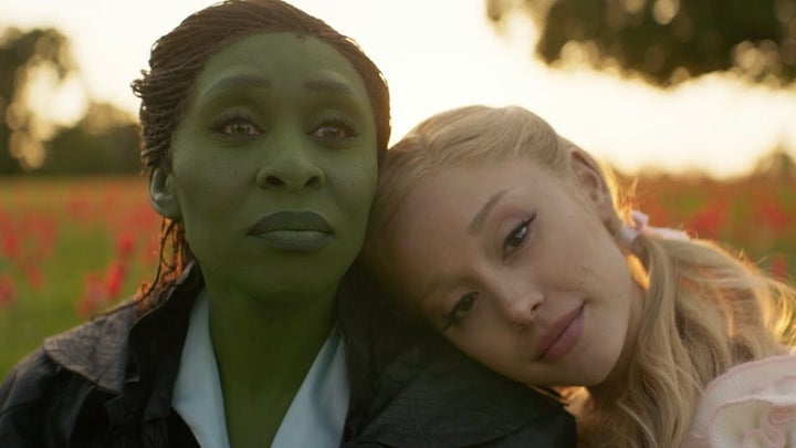 Cynthia and Ariana in character as Elphaba and Glinda