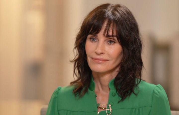 Courteney Cox pictured during her recent interview with CBS' Sunday Morning
