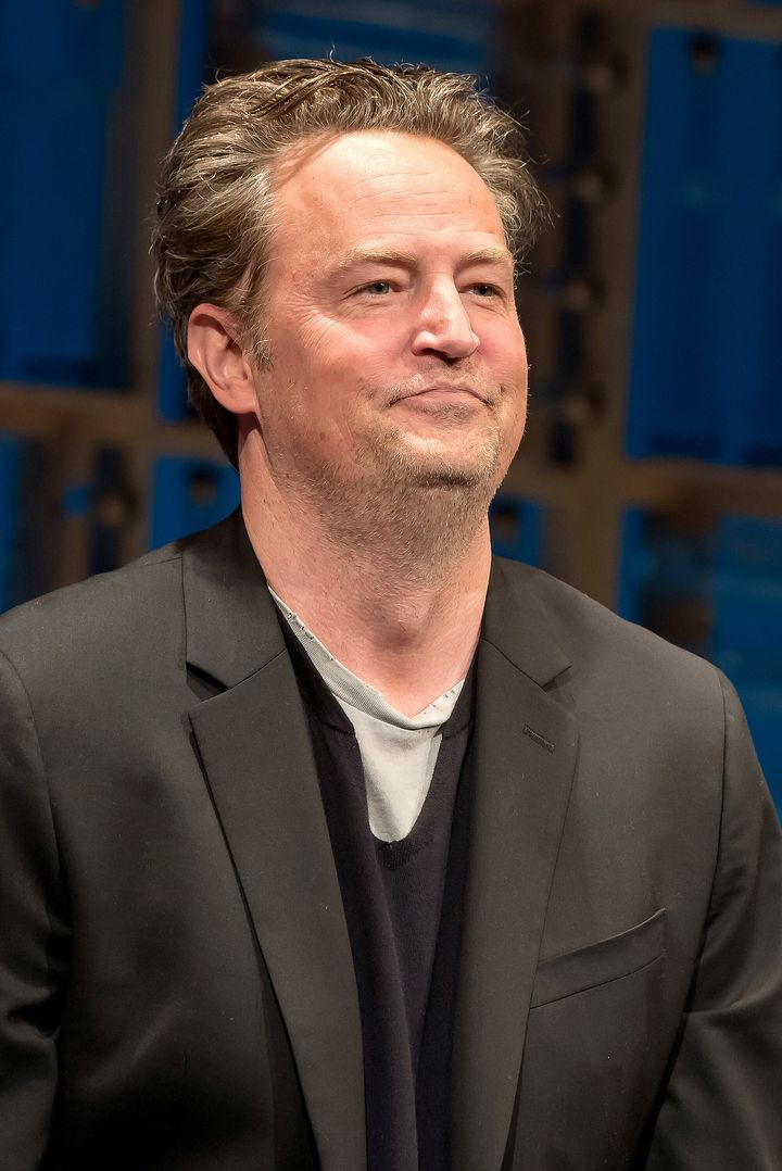 Matthew Perry on stage in 2017