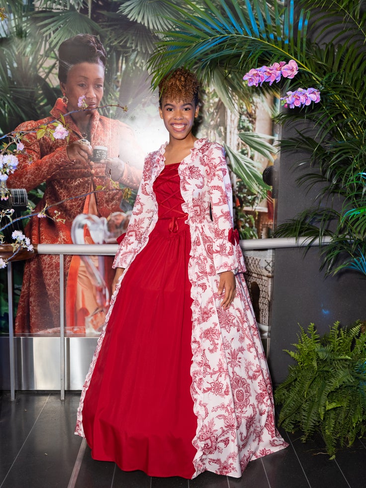 Student Eva is shown after getting ready for HSA's 60th Anniversary Gala held at Manhattan's Ziegfeld Ballroom in New York on Monday, May 20, 2024.