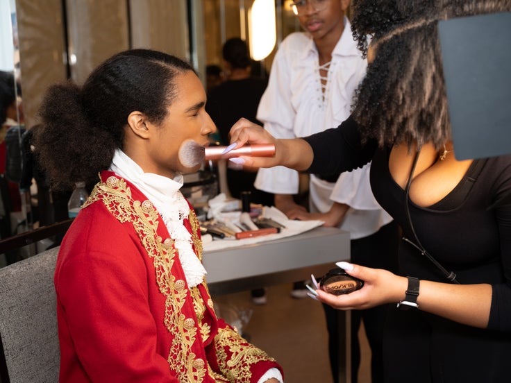 Student Ellem prepares for HSA's 60th Anniversary Gala held at Manhattan's Ziegfeld Ballroom in New York on Monday, May 20, 2024.