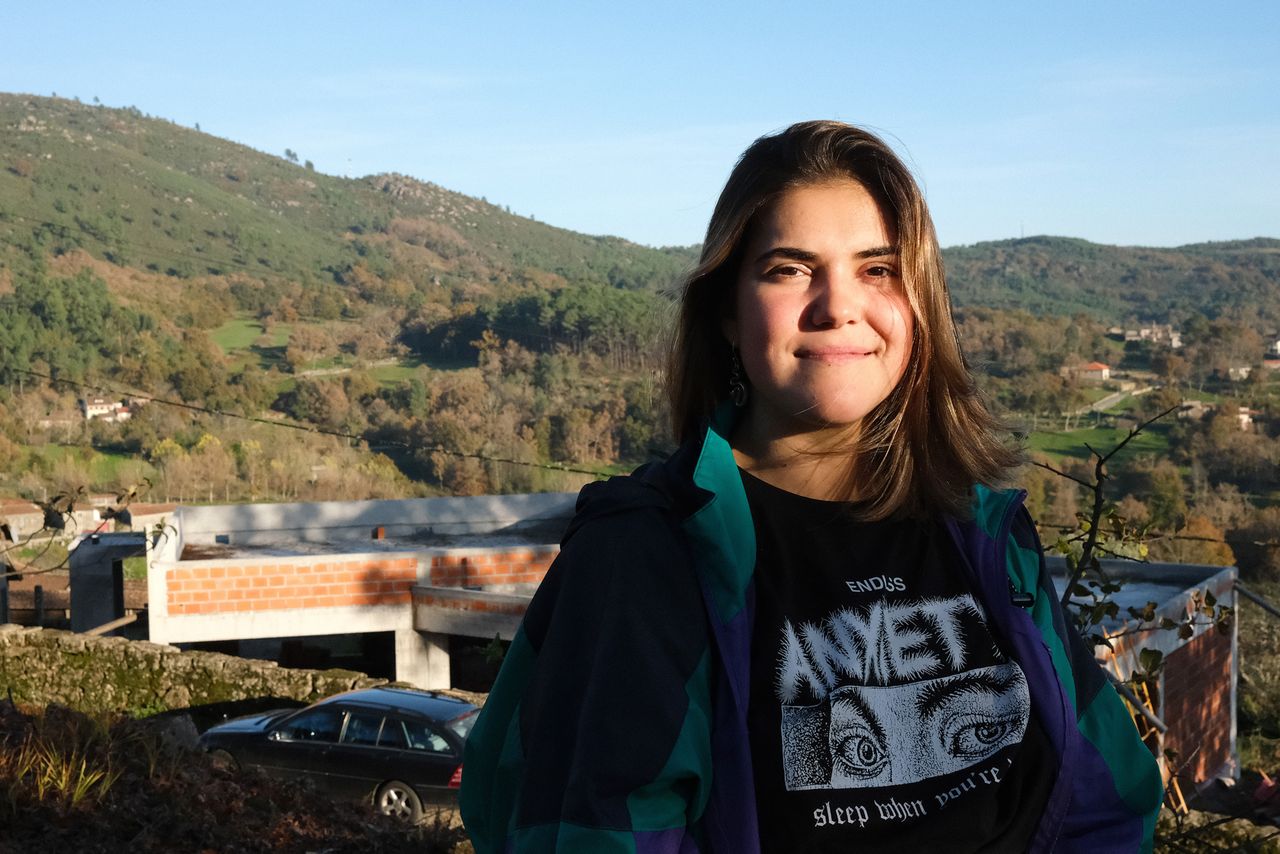 Mariana Riquito, 26, is a grad student in sociology who is studying the anti-mining movement in Covas do Barroso.