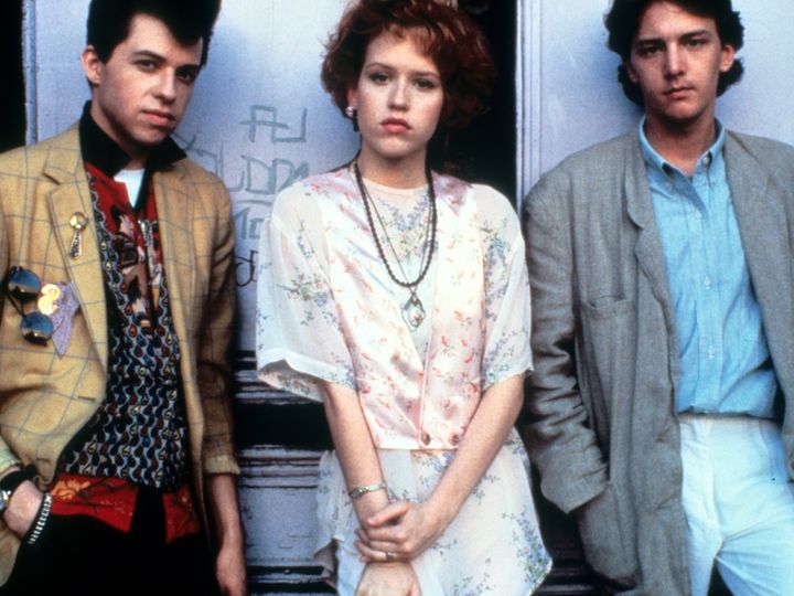 Auch Ringwald nahm am Turnier teil "Wunderschön in Rosa" Zusammen mit Jon Cryer (links) und Andrew McCarthy.