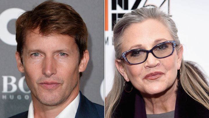 James Blunt und Carrie Fisher.