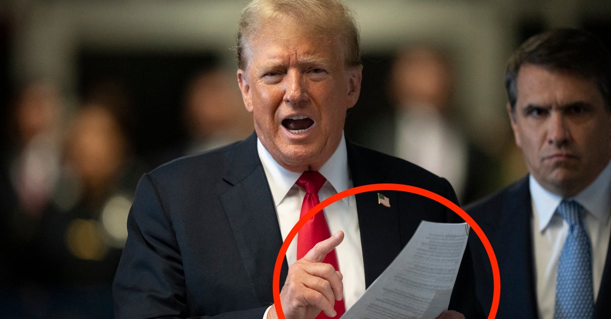 Trump Mocked For Struggling With 'Emotional Support Paper' In Courthouse Rant