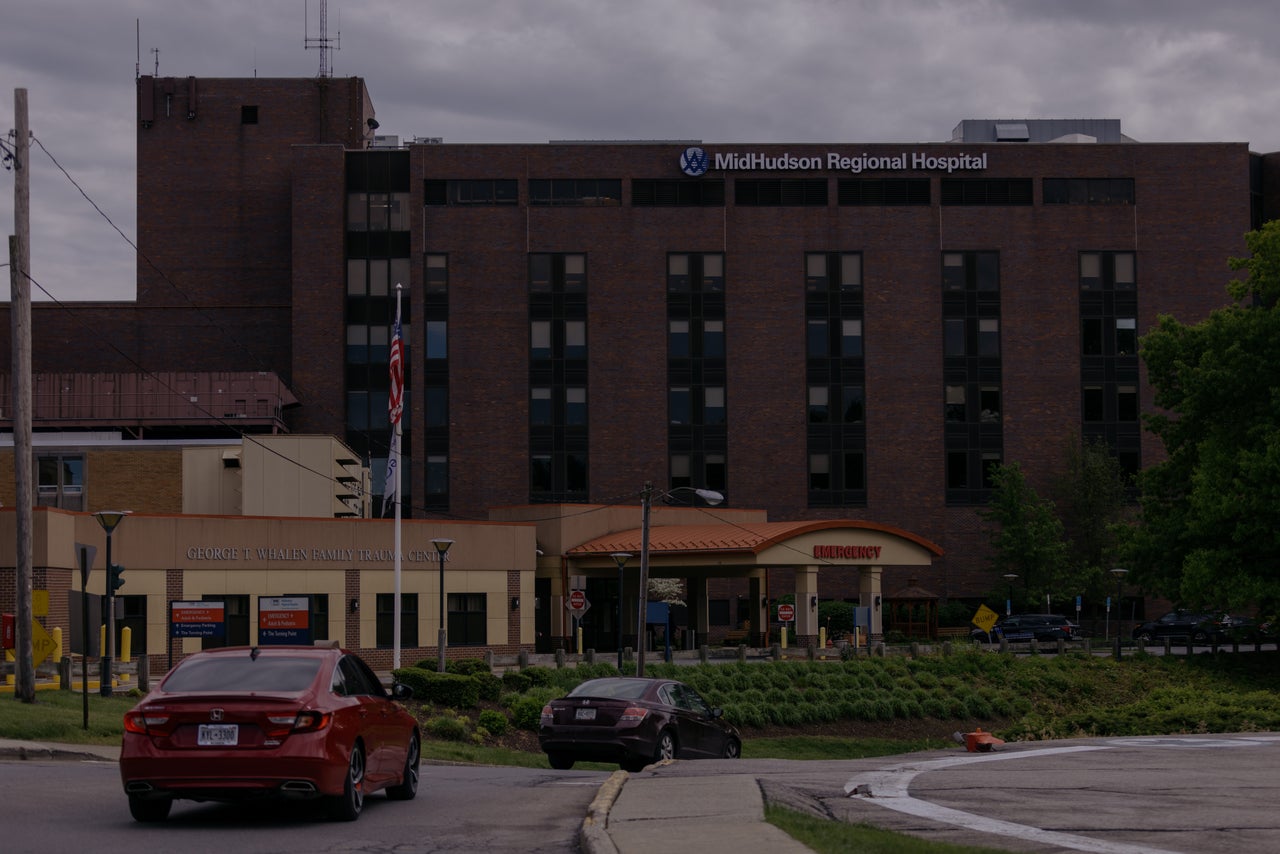 MidHudson Regional Hospital, seen here in May, is a short walk from the river where Andy's body was discovered a month after his disappearance.