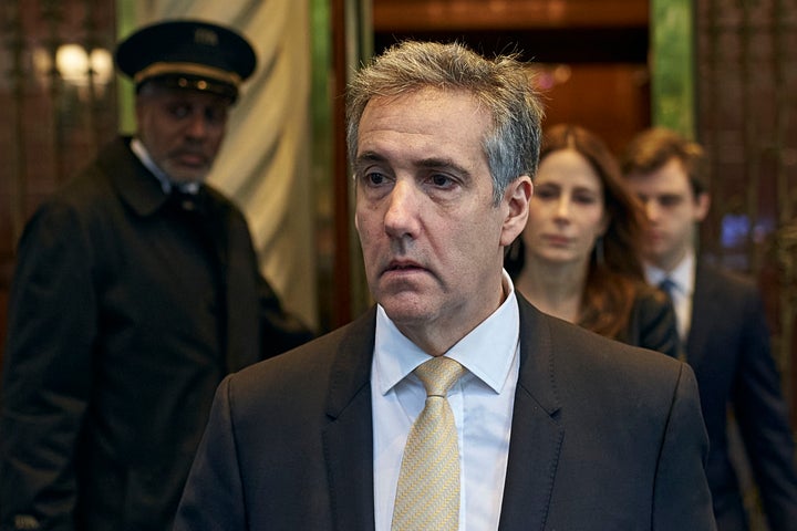 Michael Cohen leaves his apartment building on his way to the Manhattan criminal court on May 16. The prosecutors’ star witness in the hush money case against Donald Trump was returning to the witness stand for cross-examination by the defense.