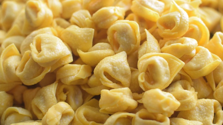 Homemade tortellini.