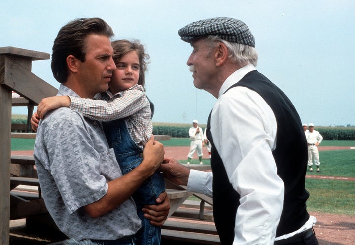 Gaby Hoffmann (centre) was just seven years old when she played Karin Kinsella, the daughter of Kevin Costner's Ray Kinsella, in 1989's Field Of Dreams