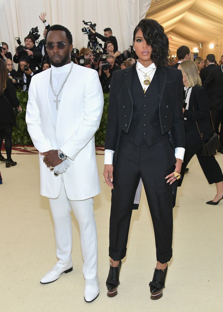 Sean "Diddy" Combs and Cassie photographed at the 2018 Met Gala on May 7, 2018 in New York City.