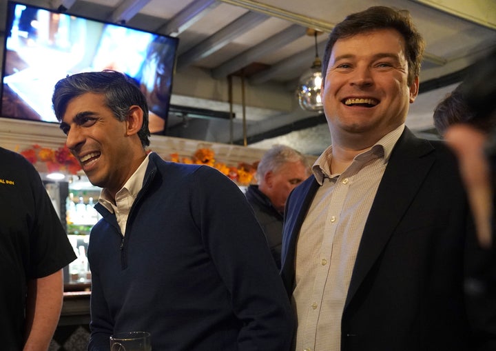 PM Rishi Sunak with Robert Largan in January.