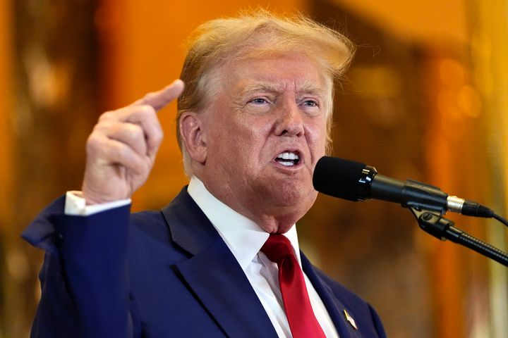 Former President Donald Trump speaks during a news conference at Trump Tower, May 31, 2024, in New York.