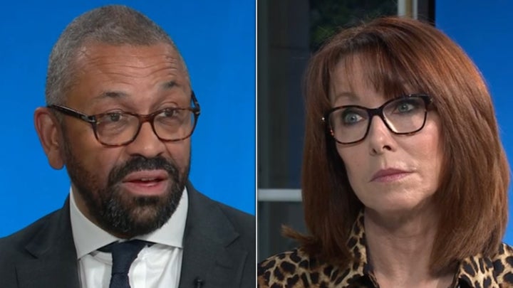 James Cleverly and Kay Burley on Sky News.