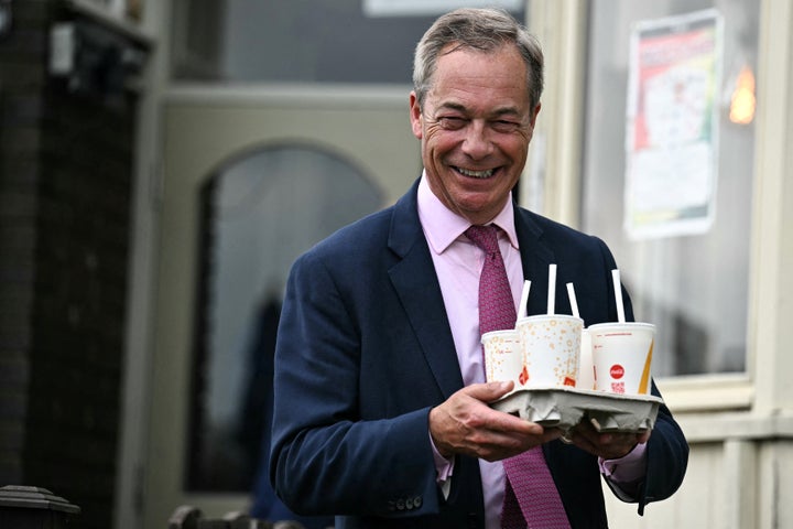 Farage makes light of the incident.