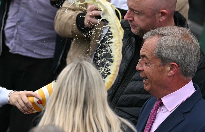 The milkshake was reportedly banana-flavored.