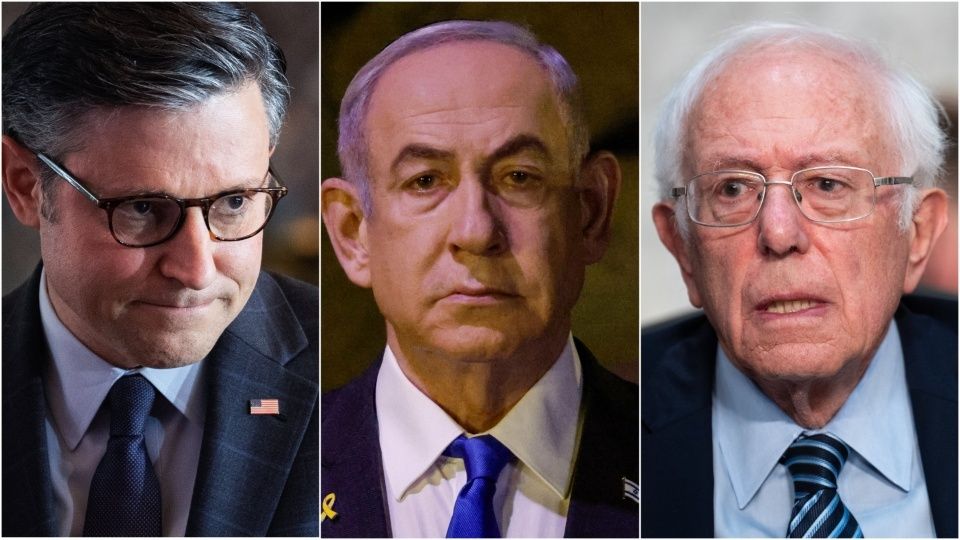 Mike Johnson, Benjamin Netanyahu, Bernie Sanders