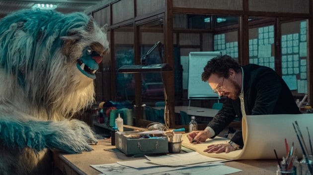 Benedict Cumberbatch and his puppet pal in Netflix's Eric