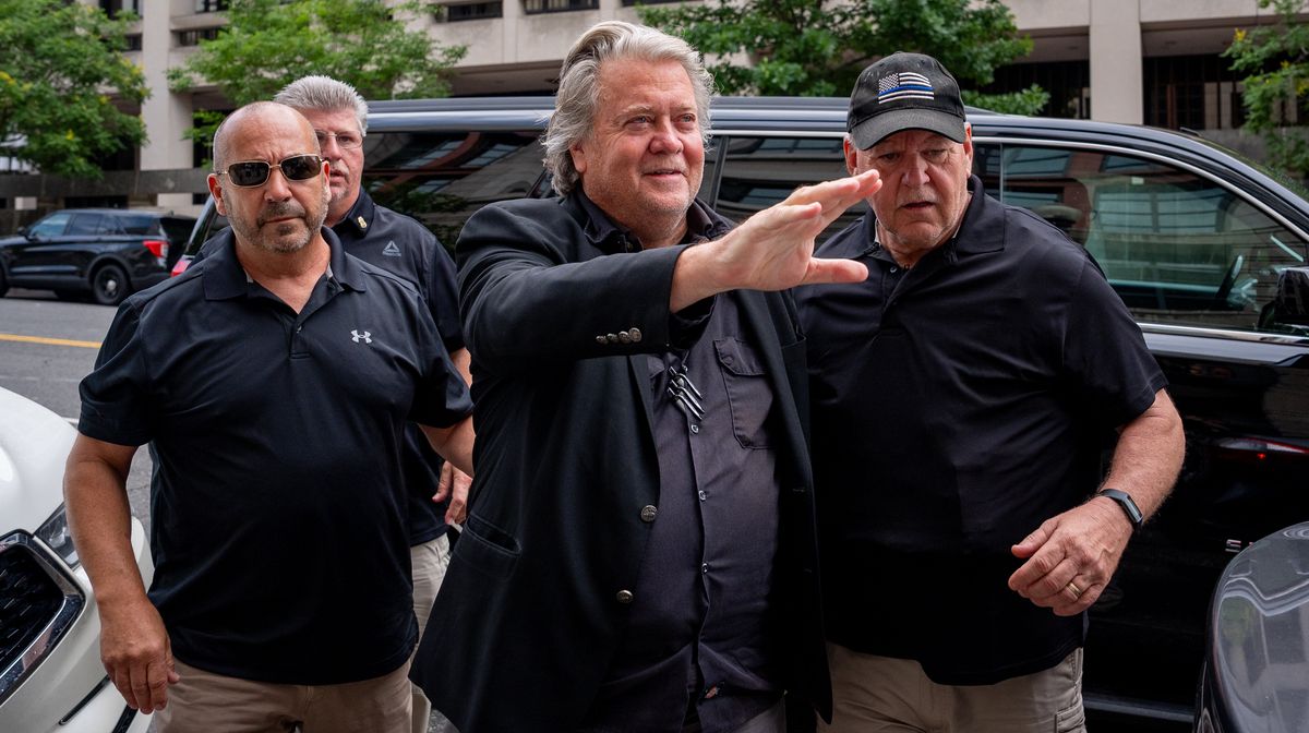 Steve Bannon Attends Court Hearing For Contempt Of Congress Convictions