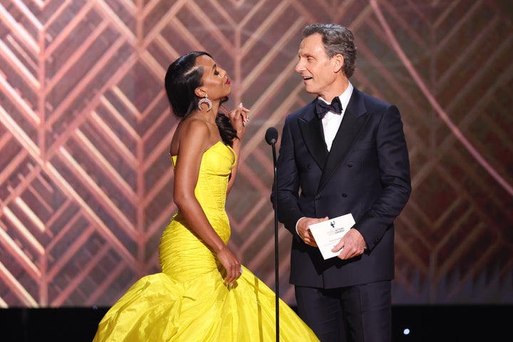 Kerry Washington and Tony Goldwyn photographed at the Screen Actors Guild Awards on Feb. 27, 2022, in Santa Monica, California.