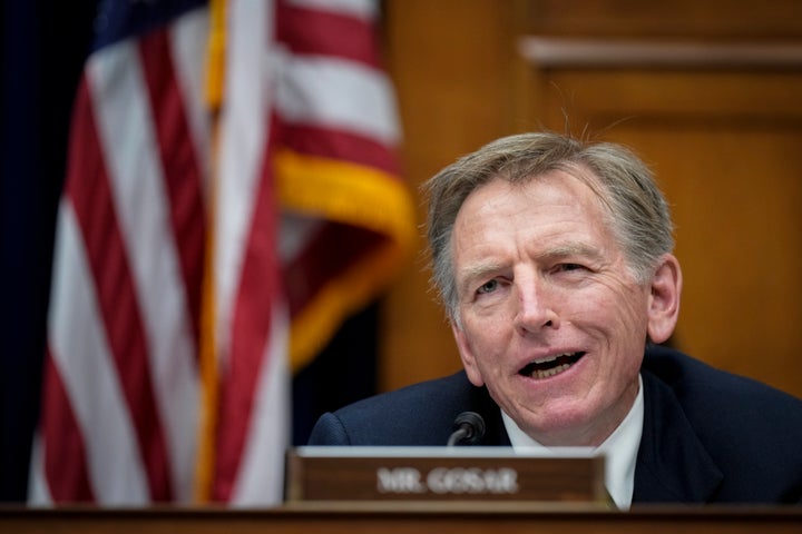 Rep. Paul Gosar (R-Ariz) has a long history of defending former President Donald Trump and mingling with white nationalists. (Photo by Drew Angerer/Getty Images)