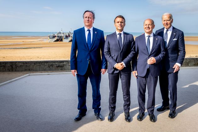 David Camero stood in for Sunak at the D-Day commemoration at Omaha beach alongside world leaders.