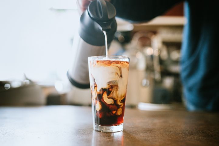 Don't pour your hot coffee directly over ice. Give it a chill in the fridge first.