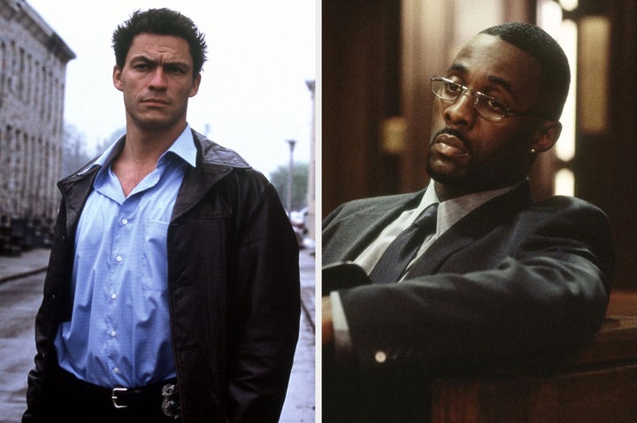 Dominic West as Jimmy McNulty and Idris Elba as Russell "Stringer" Bell in The Wire