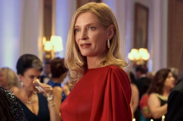 Uma Thurman as Ellen Claremont, the first female president of the United States in Red, White & Royal Blue