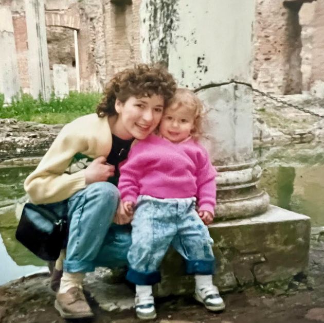 A photo of Rebecca and the author's daughter in Rome, where Rebecca was working for the U.N.