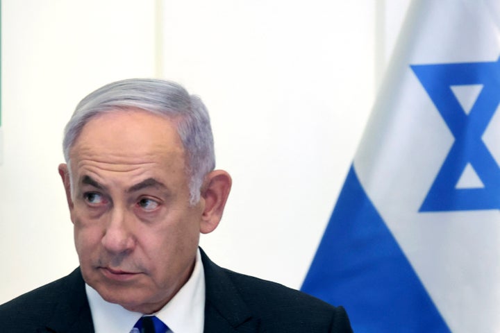 Israeli Prime Minister Benjamin Netanyahu chairs a Cabinet meeting at the Bible Lands Museum in Jerusalem on Wednesday, June 5, 2024. (Gil Cohen-Magen/Pool Photo via AP)