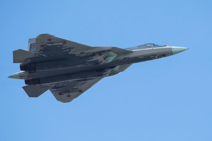 Μαχητικό αεροσκάφος Sukhoi Su-57 πέμπτης γενιάς της Ρωσικής Αεροπορίας.