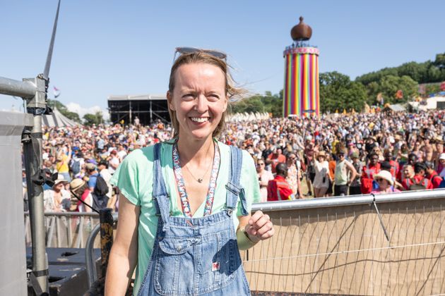 Emily Eavis at Glastonbury in 2023