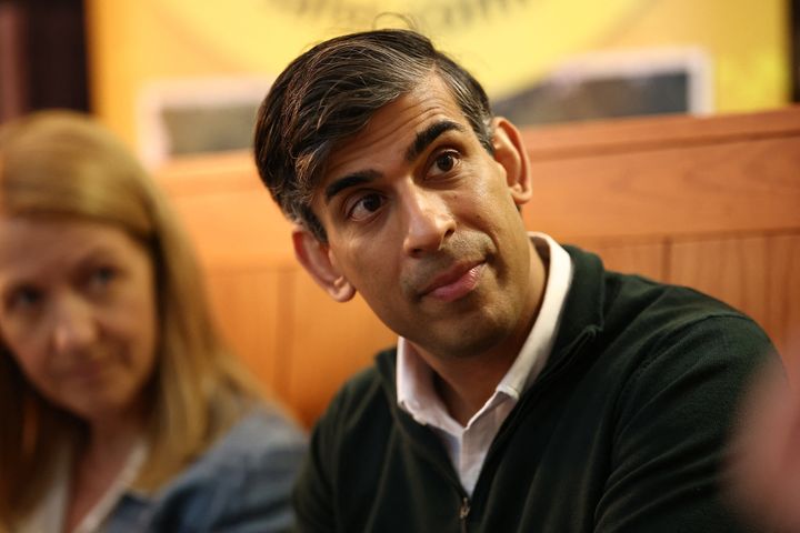 Rishi Sunak meets with Neighbourhood Watch representatives in Horsham on the campaign trail.