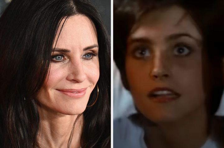 Courteney Cox in 2023 (left) and 1984 (right)