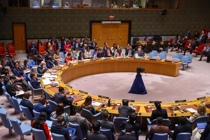 ガザ停戦案を採択した国連安全保障理事会（2024年6月10日）