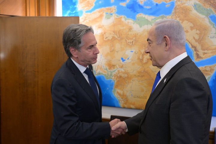Συνάντηση αμερικανού ΥΠΕΞ, Άντονι Μπλίνκεν με τον ισραηλινό πρωθυπουργό, Μπέντζαμιν Νετανιάχου στη Δυτική Ιερουσαλήμ (10 Ιουνίου 2024)