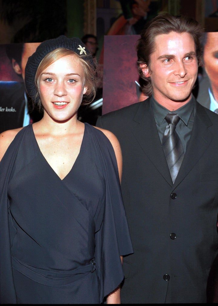 Chloë Sevigny and Christian Bale at the 2000 premiere of "American Psycho."