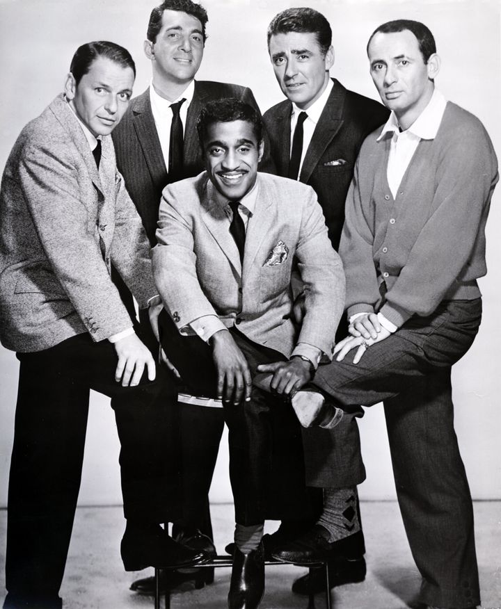 (Left to right) Frank Sinatra, Dean Martin, Sammy Davis Jr., Peter Lawford and Joey Bishop, aka the "Rat Pack," in 1960.