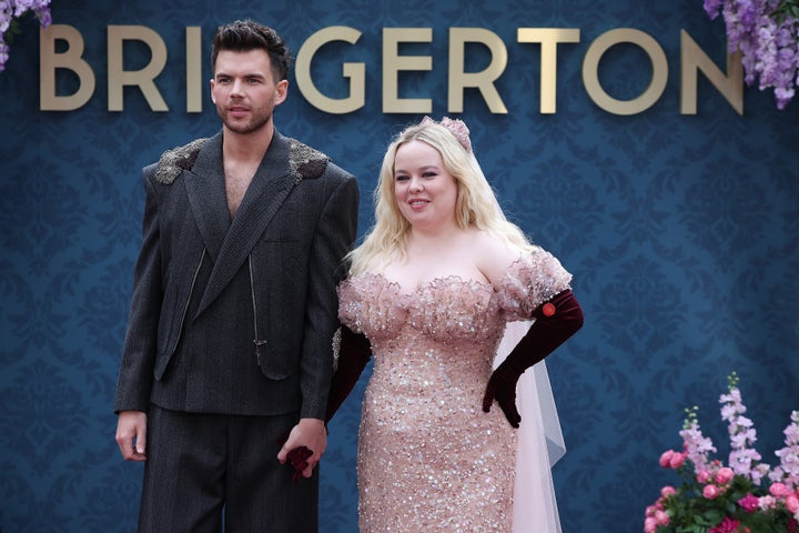 Luke Newton and Nicola Coughlan at the Bridgerton season three part two premiere