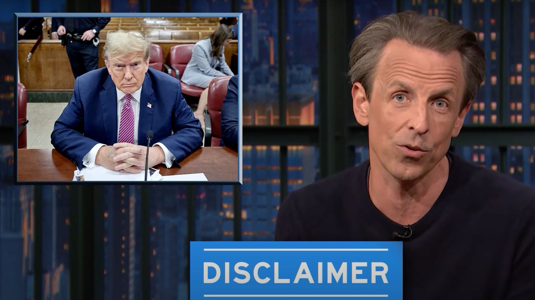 Seth Meyers Utterly Shreds Trump With Biden Jokes Disclaimer For The Ages |  HuffPost Entertainment