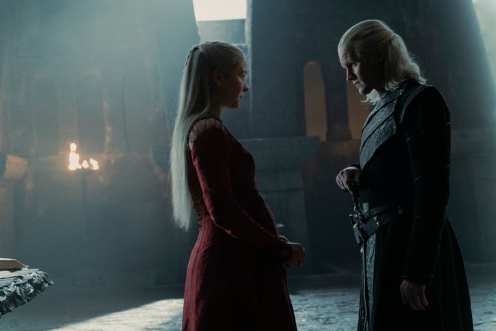 Emma D'Arcy and Matt Smith play rival sides of the Targaryen dynasty in House Of The Dragon