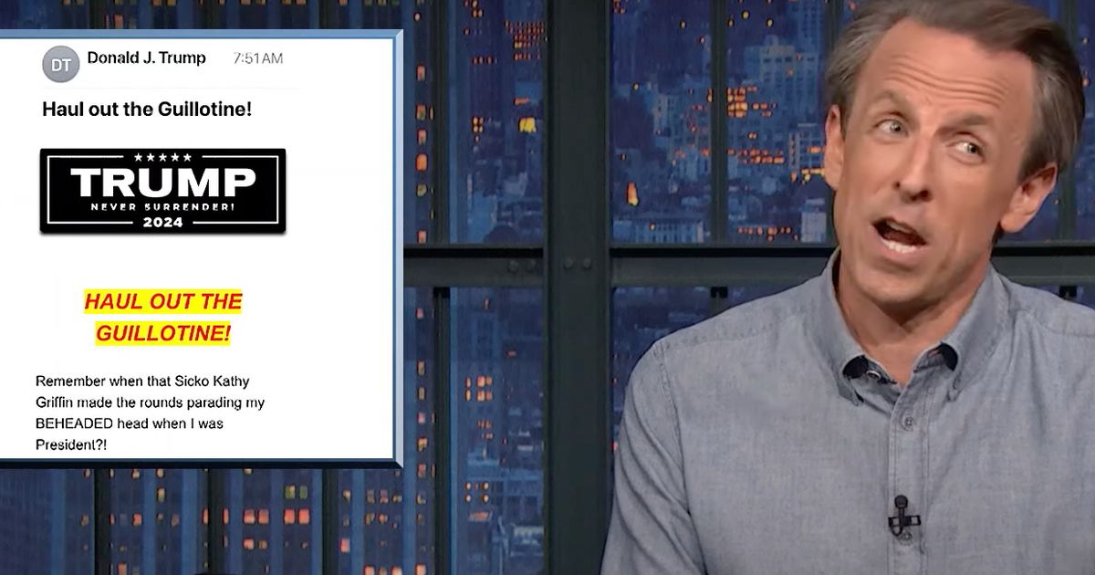 Seth Meyers Flags Hilarious Flaw With Trump’s ‘Unhinged’ Fundraising Email