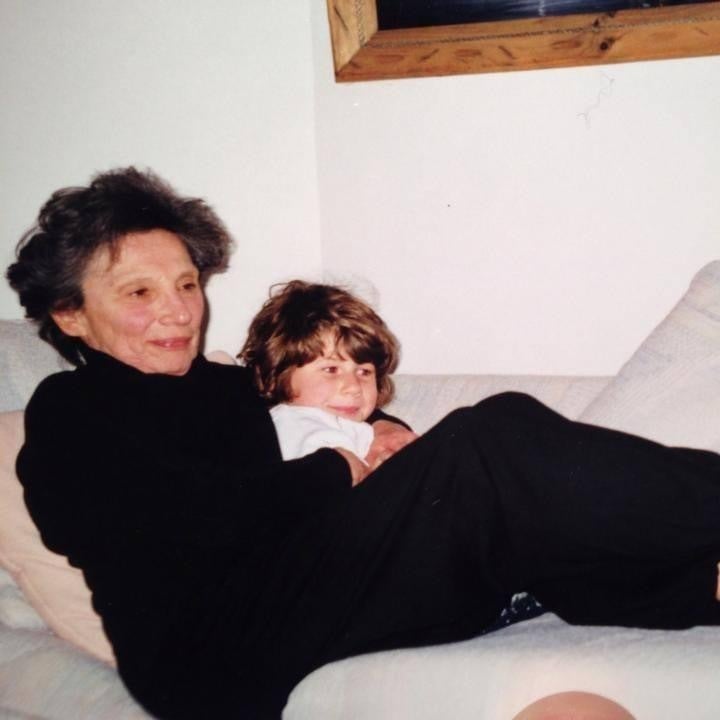 The author as a young girl with her Grandma Bevy, whom she describes as "the most fashionable nonagenarian in town."