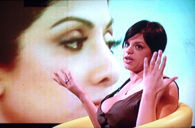 Jade Goody being interviewed after her Celebrity Big Brother eviction in 2007