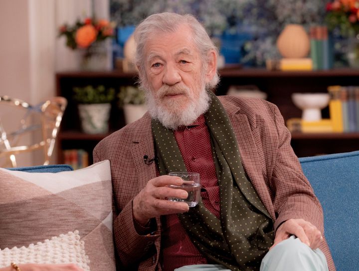 Sir Ian McKellen on the set of This Morning in April