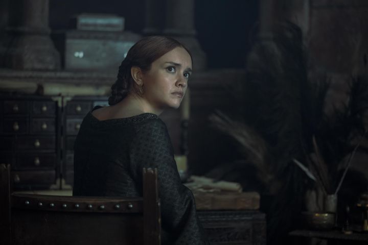 Olivia Cooke in character as Queen Alicent Hightower in House Of The Dragon