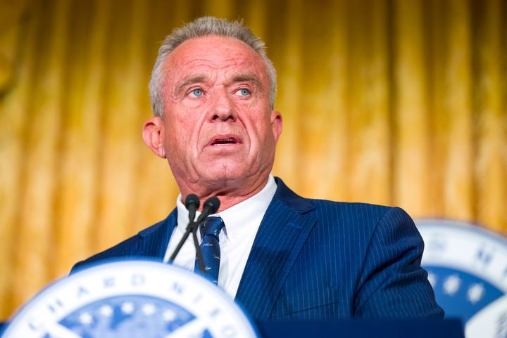 Presidential candidate Robert F. Kennedy, Jr. delivers a speech outlining his foreign policy vision in California on June 12.
