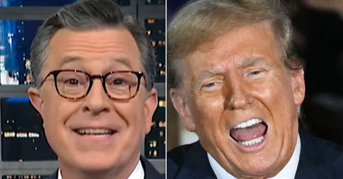 'It Got Weird': Stephen Colbert Spots Moment Trump Tried 'Something New' At Rally